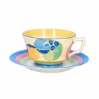 Clarice Cliff Pastel Melon Athens Cup and Saucer