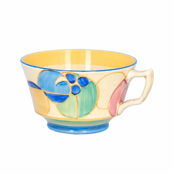 Clarice Cliff Pastel Melon Athens Cup and Saucer