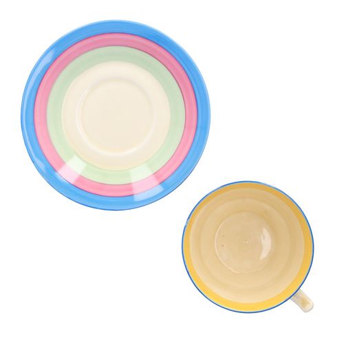 Clarice Cliff Pastel Melon Athens Cup and Saucer image-4