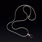 18ct White Gold Amethyst & Diamond Necklace