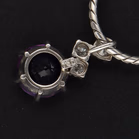 18ct White Gold Amethyst & Diamond Necklace