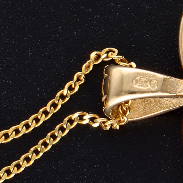 9ct Gold Diamond and Ruby Heart Pendant