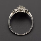 9ct White Gold Diamond Flower Ring