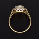 18ct Yellow Gold Opal & Diamond Cluster Ring