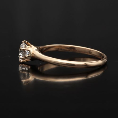 14k Gold Diamond Solitaire Ring image-3