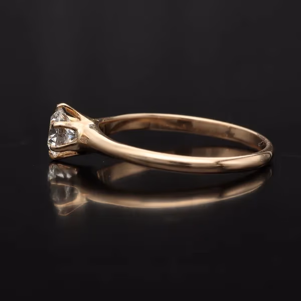 14k Gold Diamond Solitaire Ring