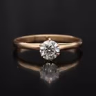 14k Gold Diamond Solitaire Ring
