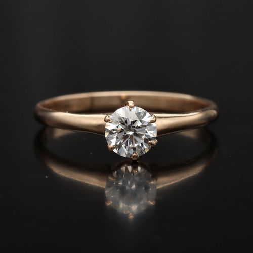 14k Gold Diamond Solitaire Ring image-2