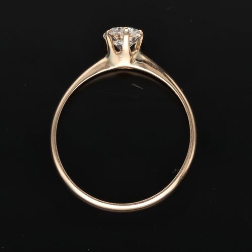 14k Gold Diamond Solitaire Ring image-6