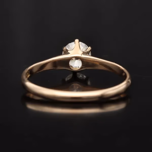 14k Gold Diamond Solitaire Ring