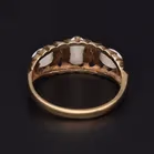 Retro Vintage Gold Opal Diamond ring