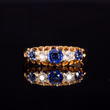 360° view of The Antique Sapphire and Diamond Classic Boat Ring