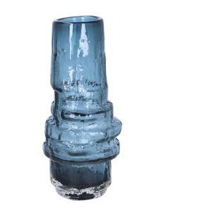 Whitefriars Indigo Blue Hooped Vase