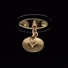 9ct Gold Onyx RAF Cufflinks