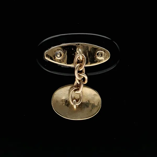 9ct Gold Onyx RAF Cufflinks