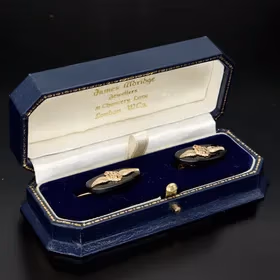 9ct Gold Onyx RAF Cufflinks