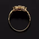 9ct Gold Amethyst Diamond Flower Ring