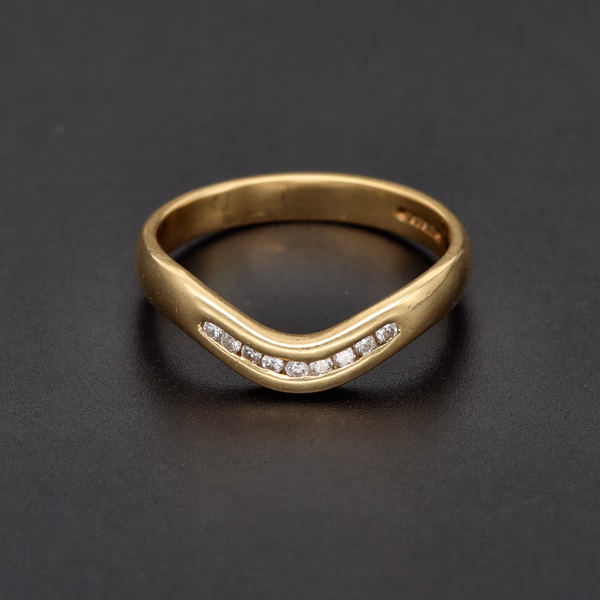 18ct Yellow Gold Diamond Stacker Ring