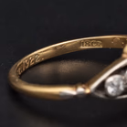 18ct Yellow Gold Art Deco Diamond Ring