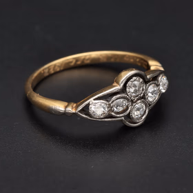 18ct Yellow Gold Art Deco Diamond Ring