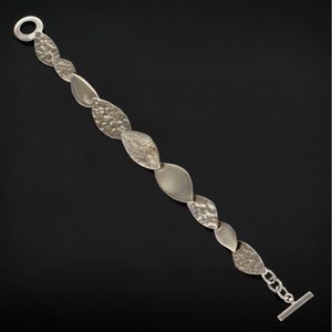 Silver Leaf Link Bracelet