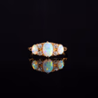 360° view of The Antique Edwardian 1906 3 Opal And Diamond Ring