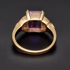 9ct Gold Amethyst and Diamond Ring