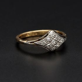 Antique 18ct Gold Platinum Diamond Ring