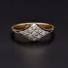 Antique 18ct Gold Platinum Diamond Ring