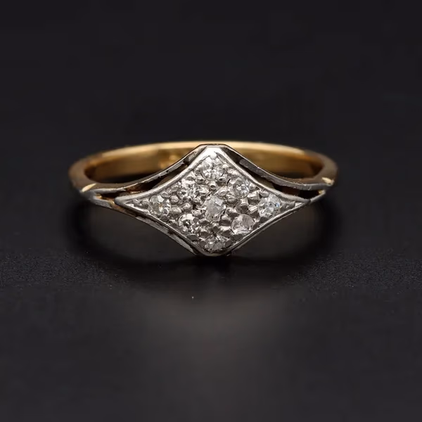 Antique 18ct Gold Platinum Diamond Ring