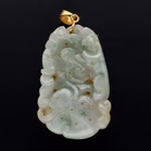 15ct Gold Jade Pendant