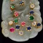 15ct Gold Jade Pendant