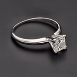 14ct White Gold 1ct Princess-Cut Diamond Solitaire Ring