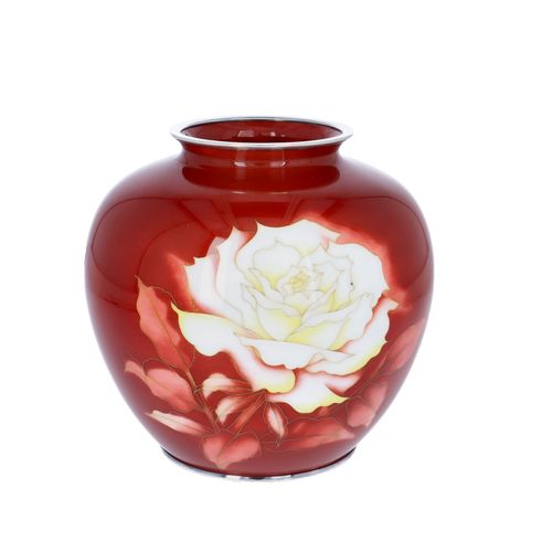 Mid 20th Century Japanese Wireless Cloisonné Enamel Vase image-1