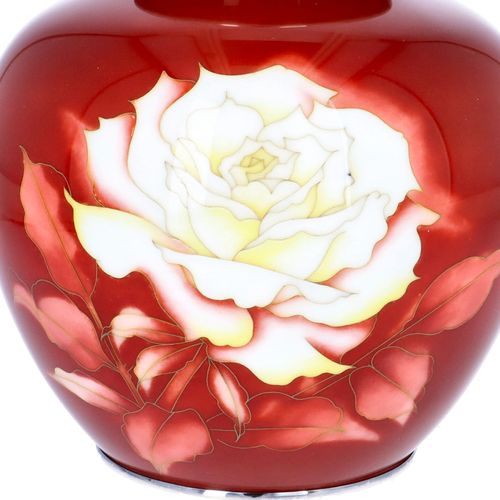 Mid 20th Century Japanese Wireless Cloisonné Enamel Vase image-4