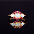 360° view of The Antique 1911 Opal and Ruby Magical Ring