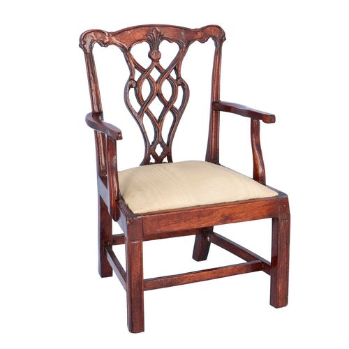 Miniature Chippendale Style Chair Apprentice Piece image-1