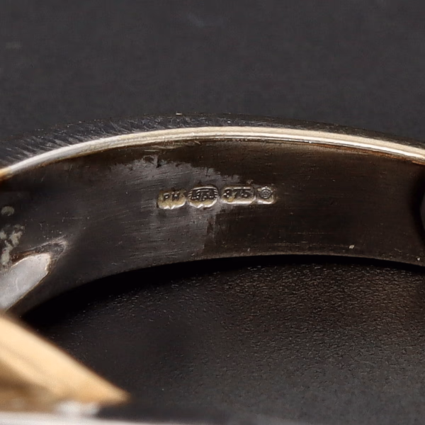 9ct Three-Colour Gold Diamond Ring