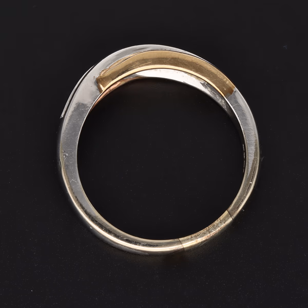 9ct Three-Colour Gold Diamond Ring