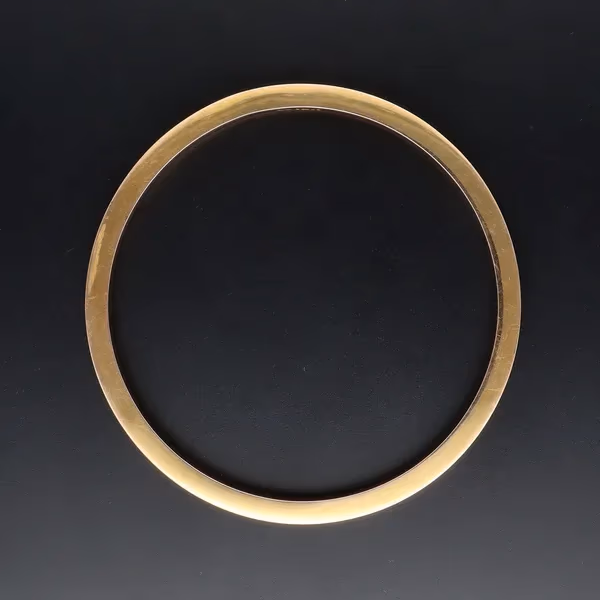 Very Large Vintage Gold Slave Bangle