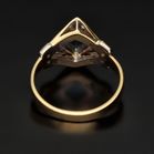 Vintage 18ct Gold and Platinum Aquamarine and Diamond Ring