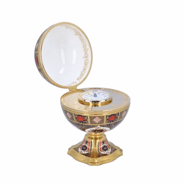 Royal Crown Derby 1128 Imari Pattern Millenium Globe Clock