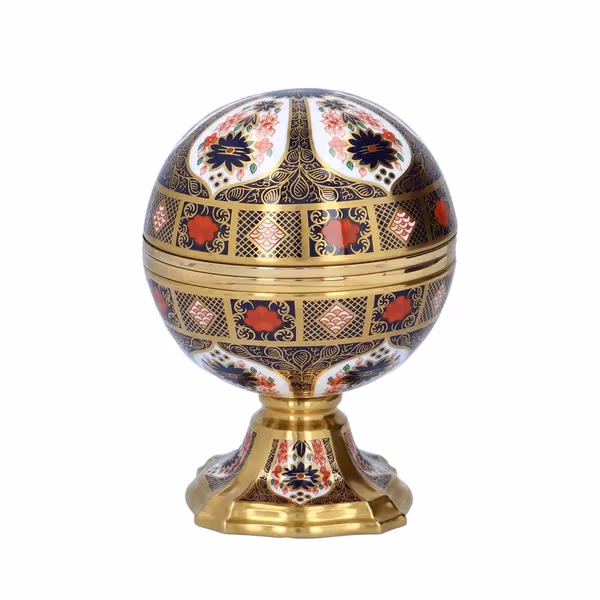 Royal Crown Derby 1128 Imari Pattern Millenium Globe Clock