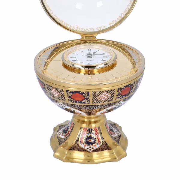 Royal Crown Derby 1128 Imari Pattern Millenium Globe Clock