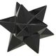 Zwarte obsidiaan dodecaeder ster 90mm - 360° presentation