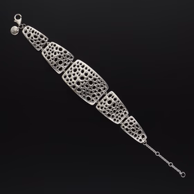 Sterling Silver Foite Coral-Inspired Bracelet