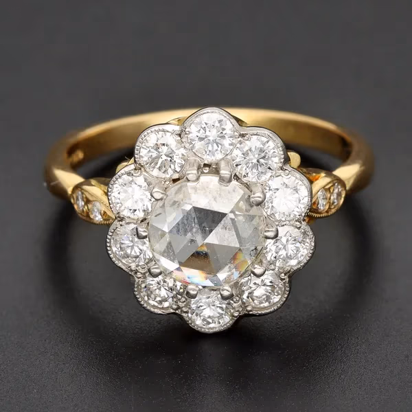 Vintage-Style Daisy Diamond Ring