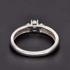 18ct White Gold Aquamarine & Diamond Ring