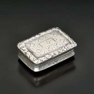 George IV Silver Vinaigrette by Nathaniel Mills & Sons