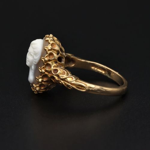 Vintage 9ct Gold Cameo Ring image-3